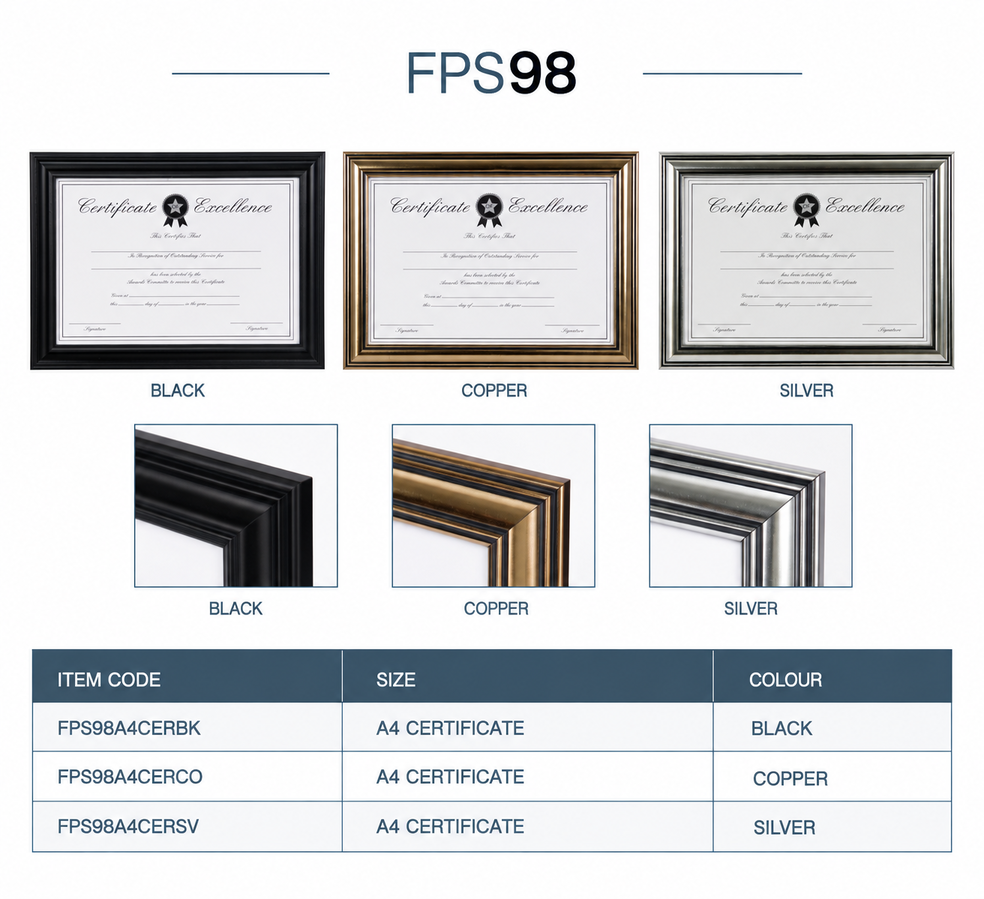 Executive Collection — FPS98 Certificate Frames